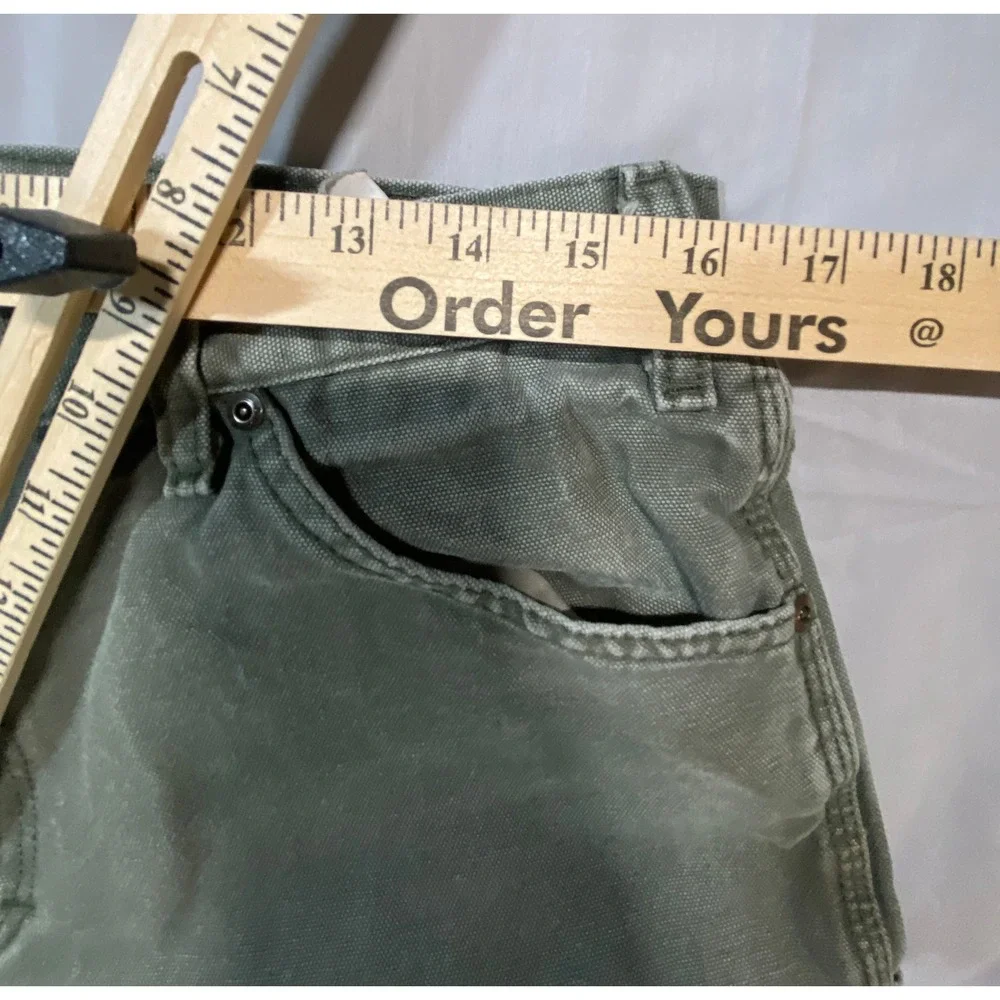 Dickies Men's Carpenter Work Pants 32x30 Relaxed Fit Grey Canvas 100% Cotton